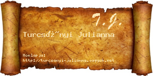 Turcsányi Julianna névjegykártya